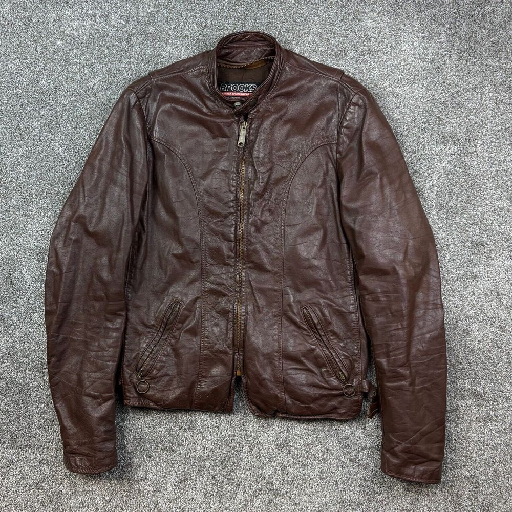 VINTAGE 70s Leather Jacket by Brooks